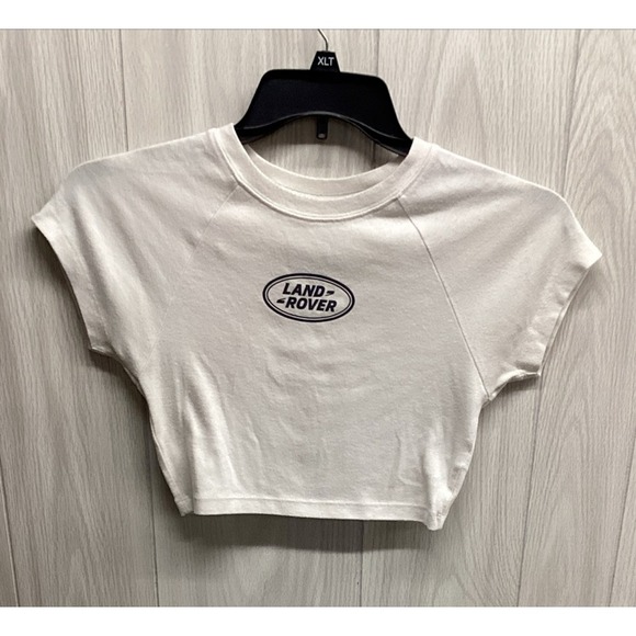 PacSun Tops - PAC SUN Land Rover Women's (Size S) Short Sleeve Crew Neck Cropped Shirt Stretch